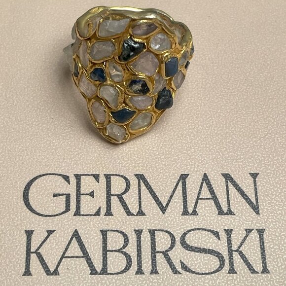 Mixed Raw Sapphire "Nerissa" Ring from German Kabirski